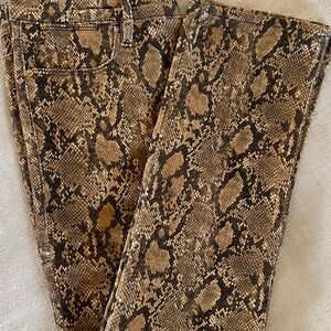 Frame Denim Snakeskin Print Pants size 28